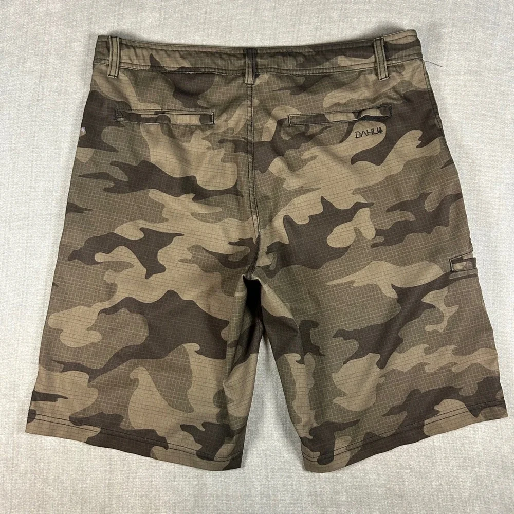Dahui Hybrid Shorts Mens 34 Camo Ripstop Board Shorts Camouflage Cargo Surf
